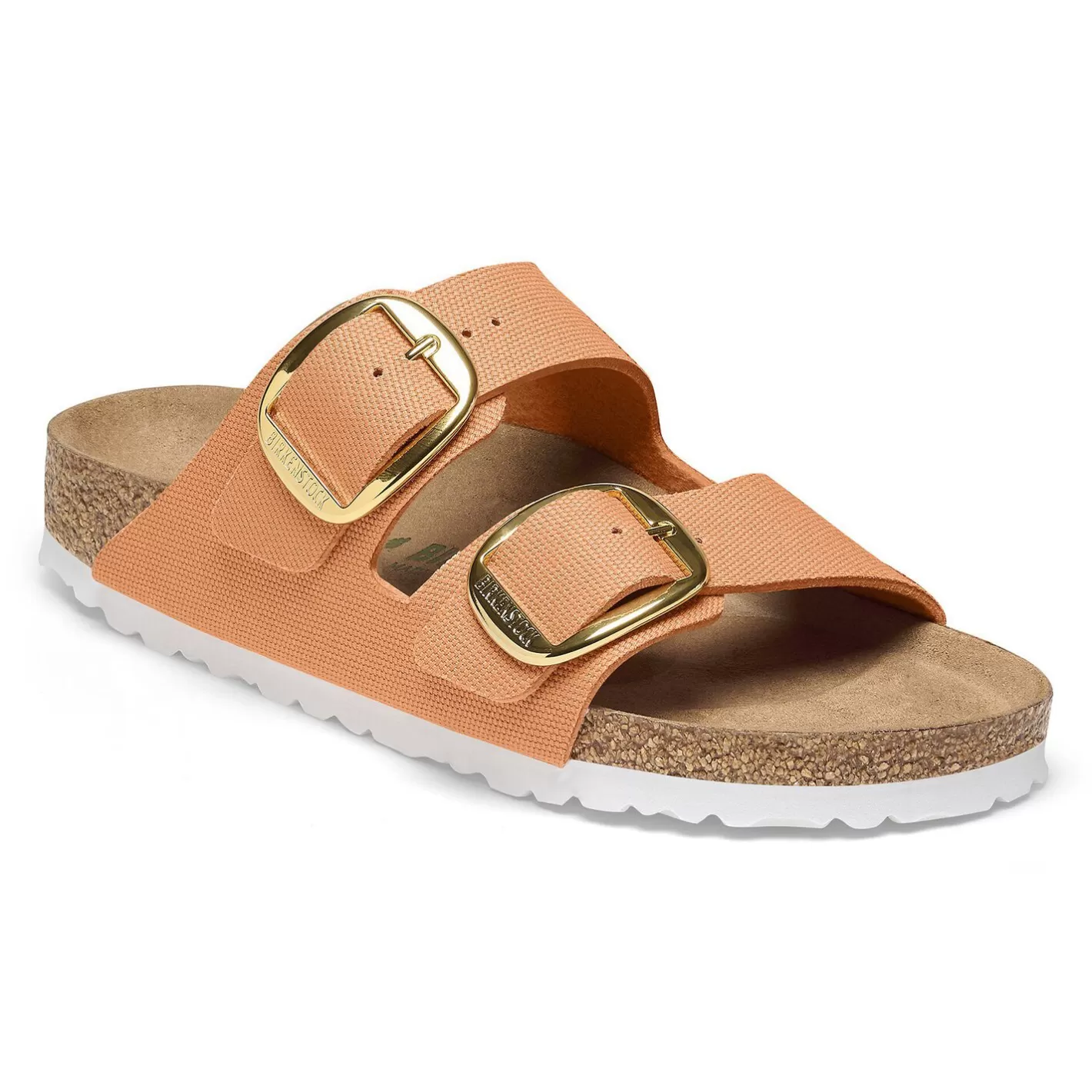 Cheap Birkenstock Arizona Big Buckle Rivet Logo Vegan Canvas Papaya