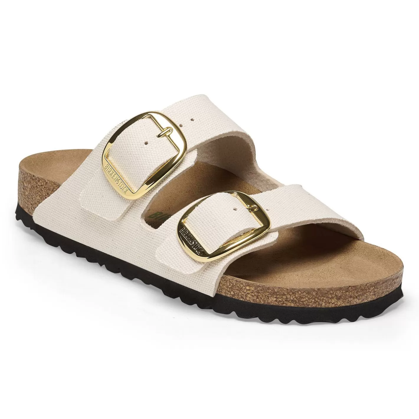 Cheap Birkenstock Arizona Big Buckle Rivet Logo Canvas Eggshell