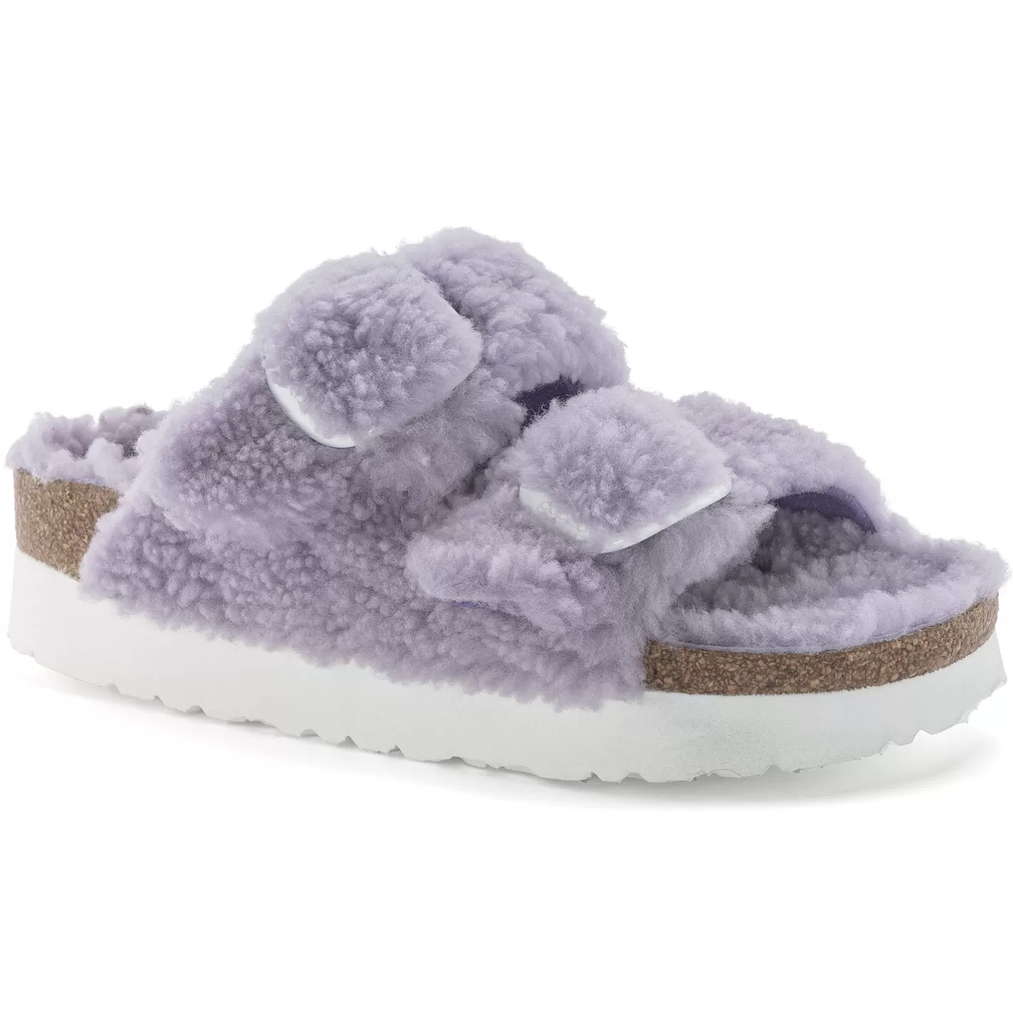 Online Birkenstock Arizona Big Buckle Shearling Purple Fog