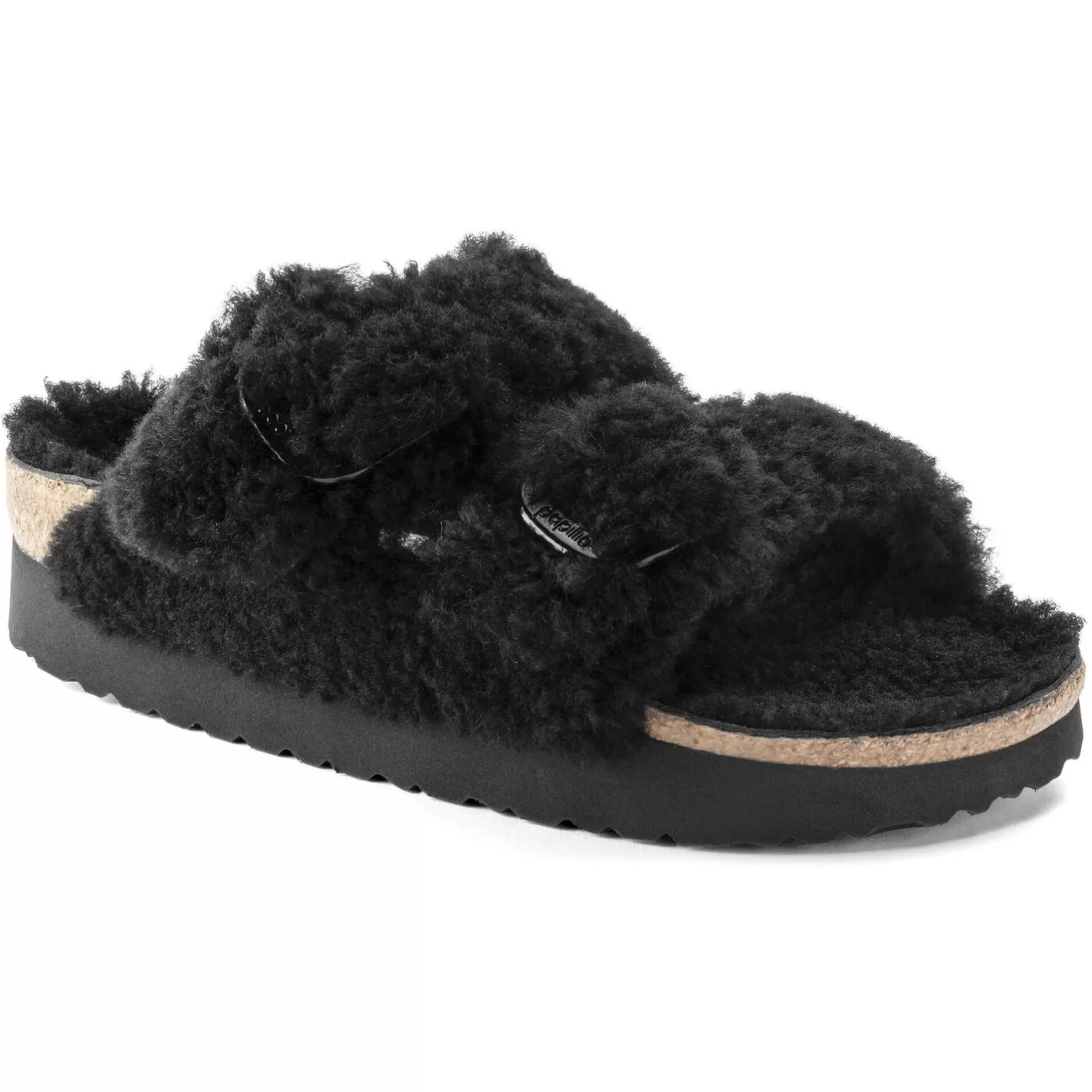 New Birkenstock Arizona Big Buckle Shearling Teddy Black