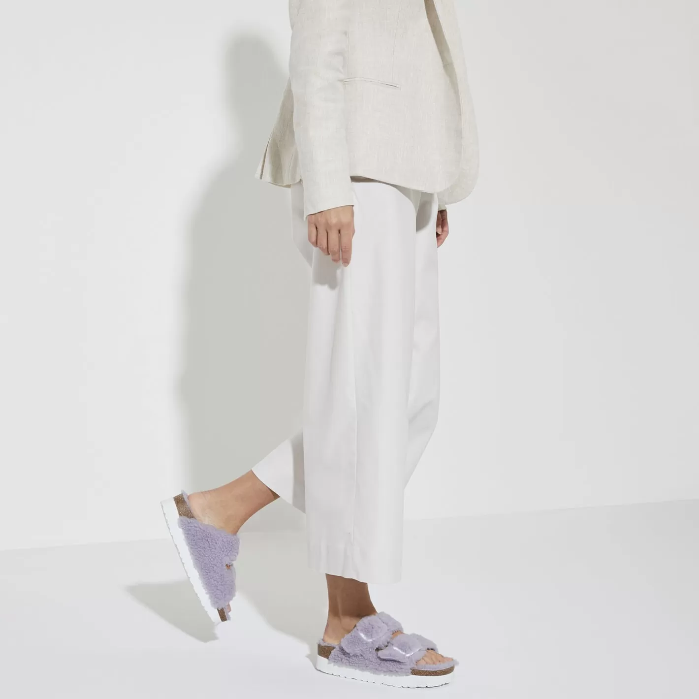 Online Birkenstock Arizona Big Buckle Shearling Purple Fog