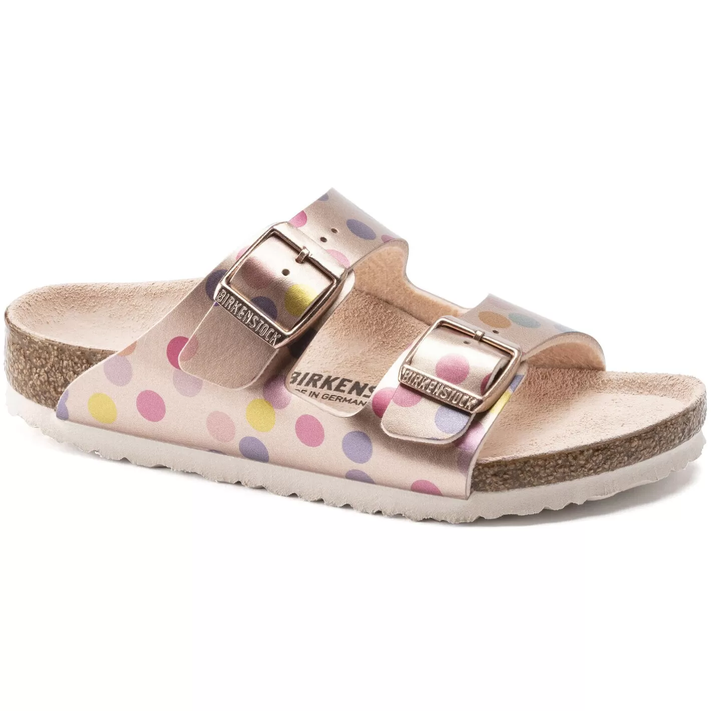 Fashion Birkenstock Arizona Kids Electric Metallic Dots Copper