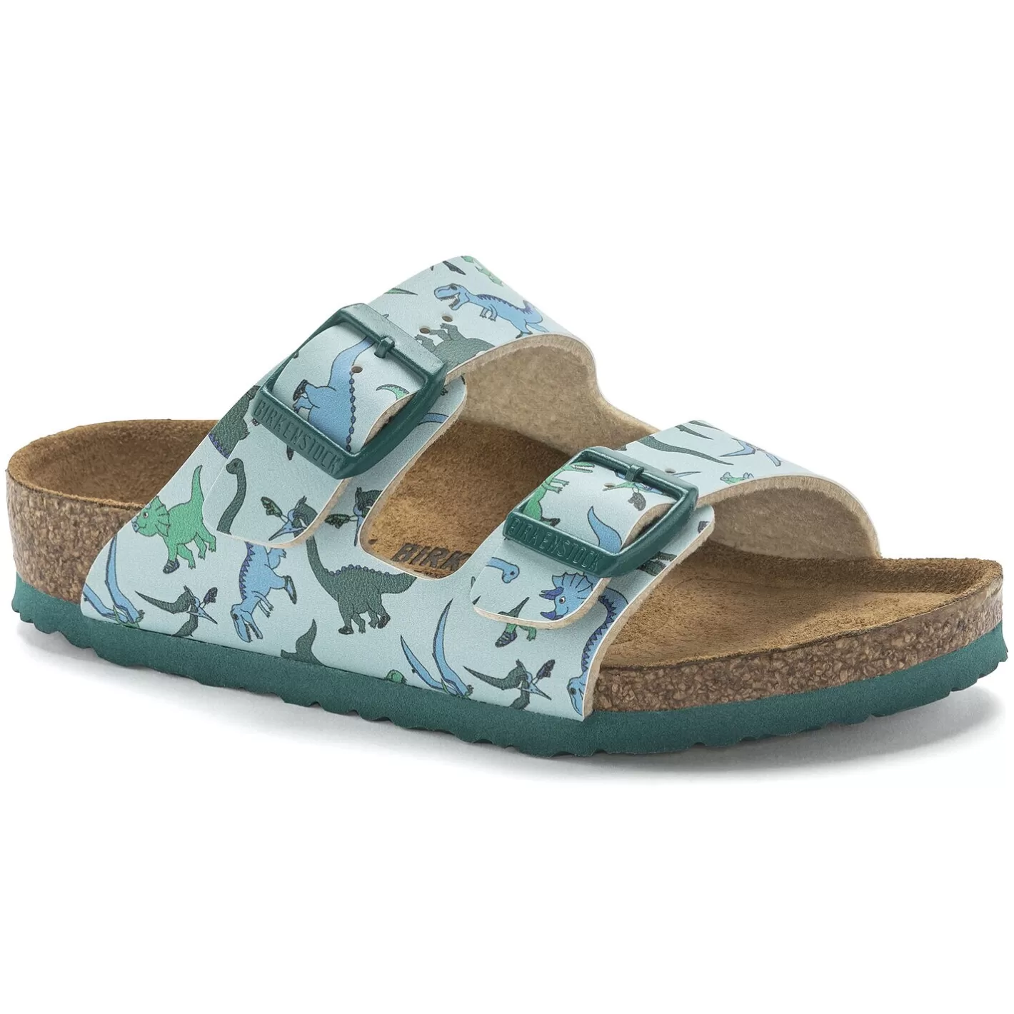 New Birkenstock Arizona Kids Big Dino Light Blue