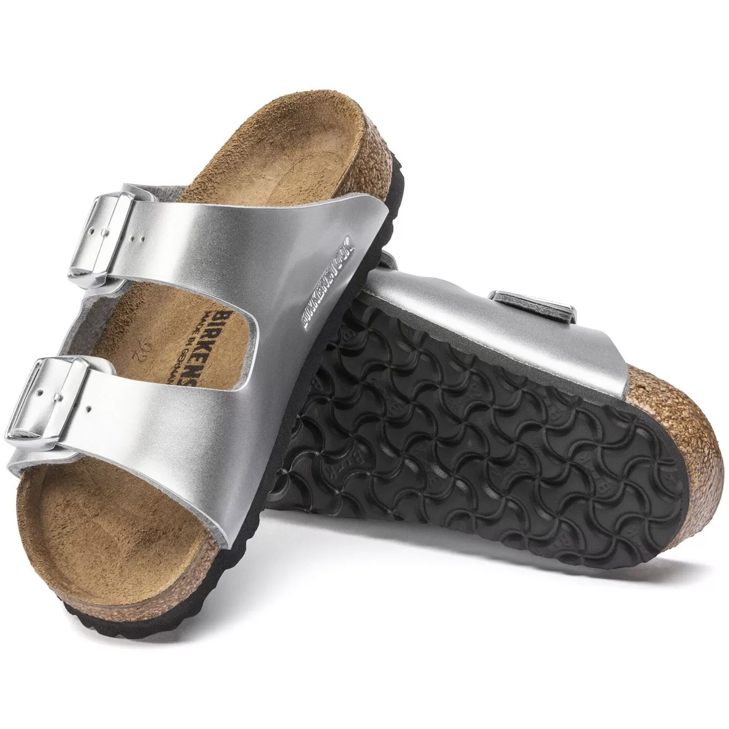 Shop Birkenstock Arizona Kids Electric Metallic Silver