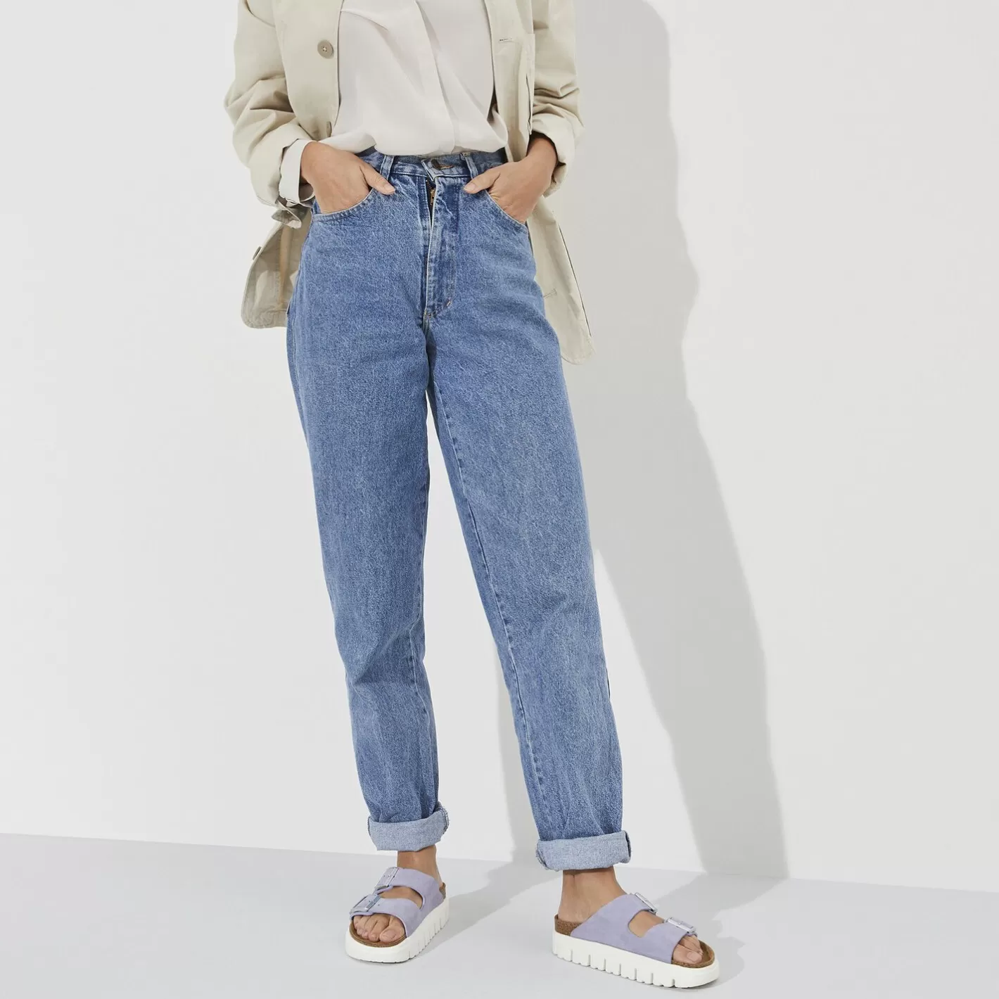 New Birkenstock Arizona Pap Chunky Purple Fog