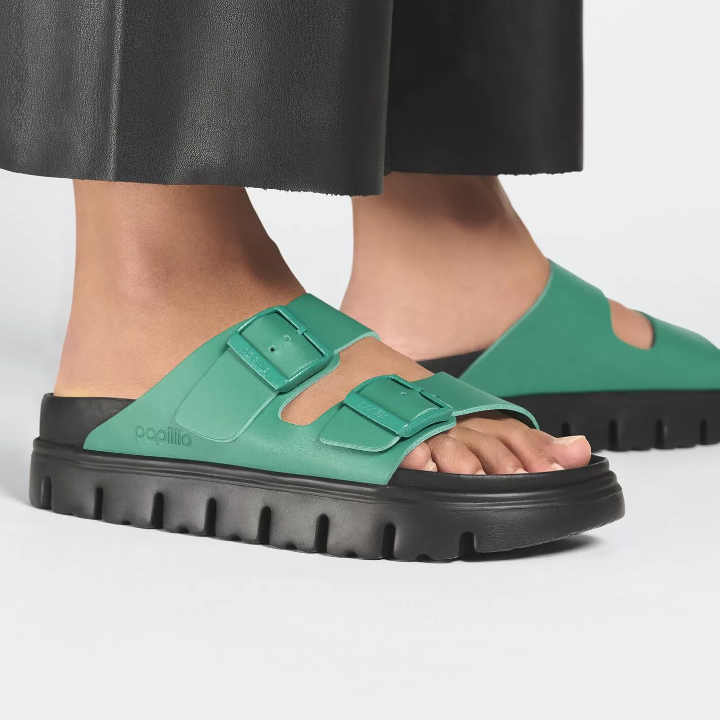 New Birkenstock Arizona Pap Chunky Digital Green