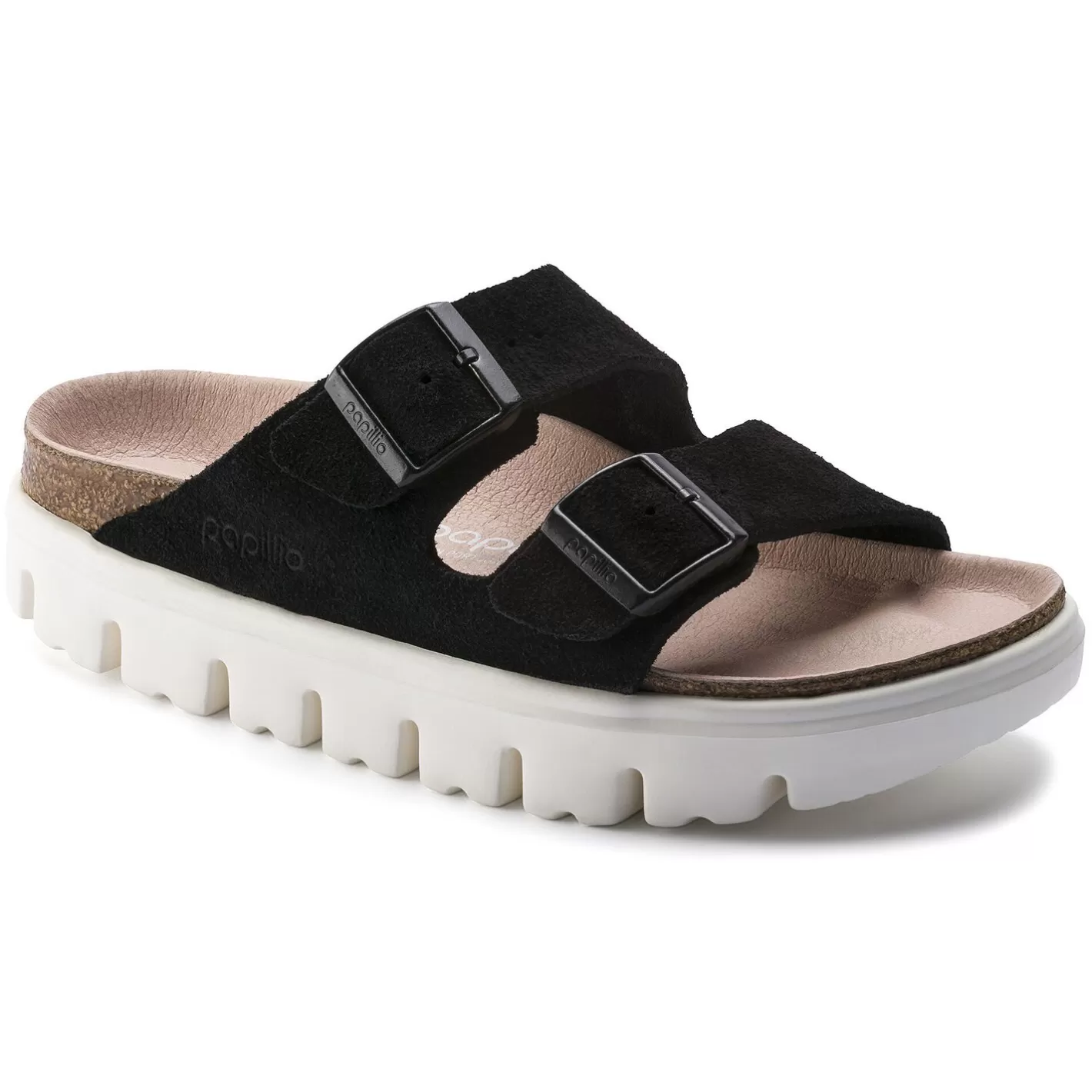 Online Birkenstock Arizona Platform Chunky Suede Black