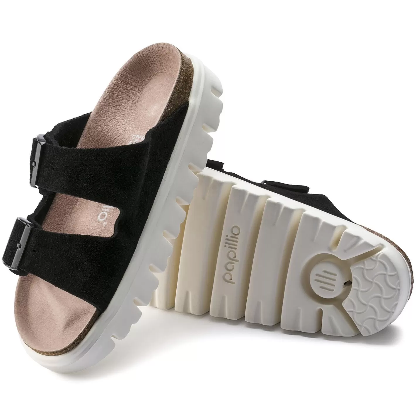 Online Birkenstock Arizona Platform Chunky Suede Black
