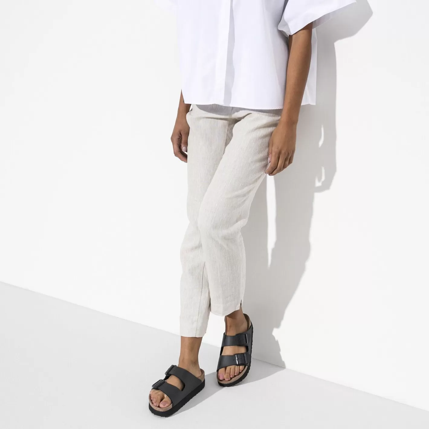 Shop Birkenstock Arizona Platform Vegan Black