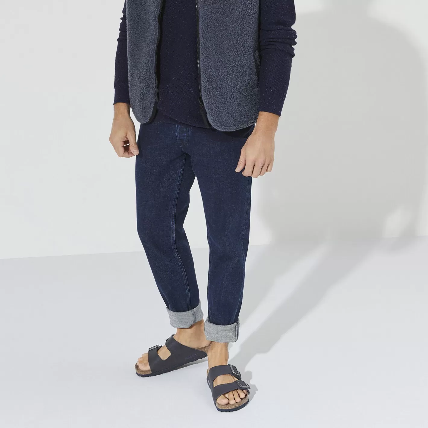 Outlet Birkenstock Arizona Vegan Desert Dust Indigo Blue