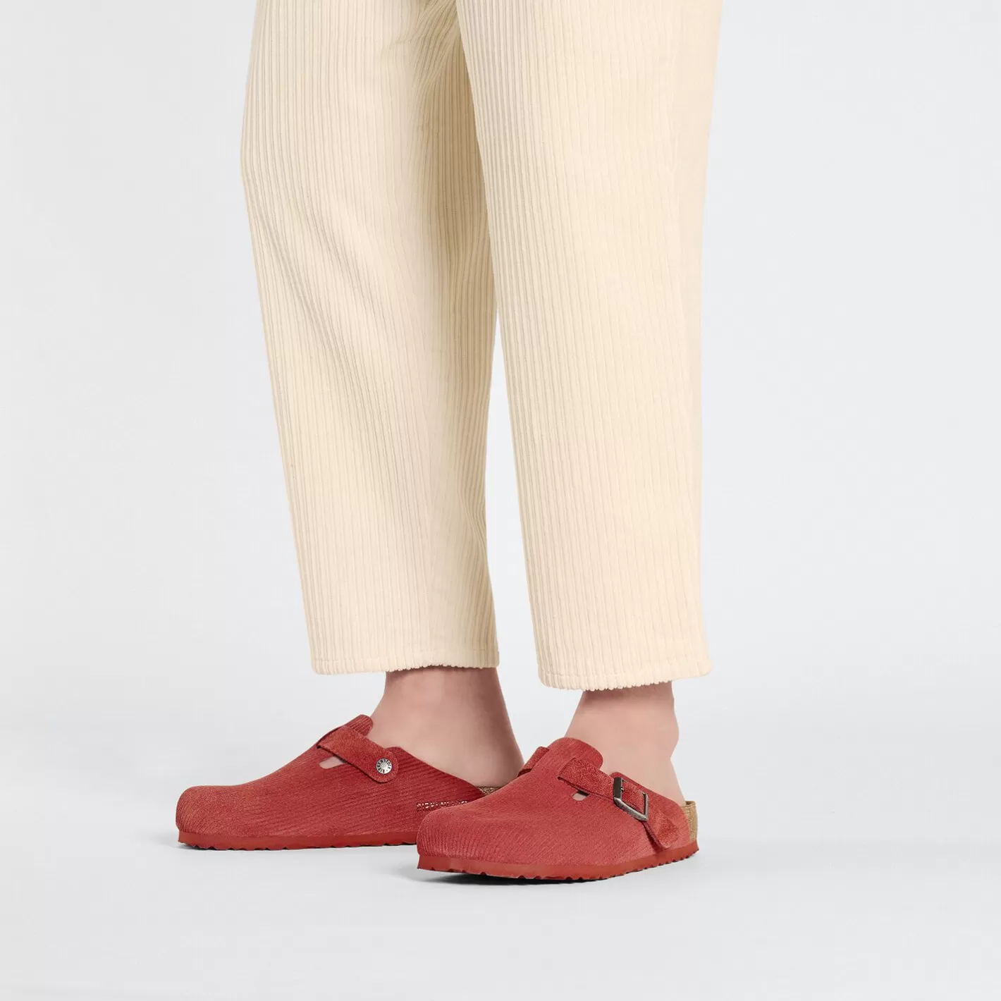 Store Birkenstock Boston Corduroy Sienna Red