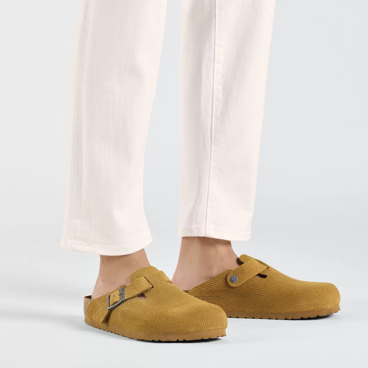 Shop Birkenstock Boston Corduroy Cork Brown