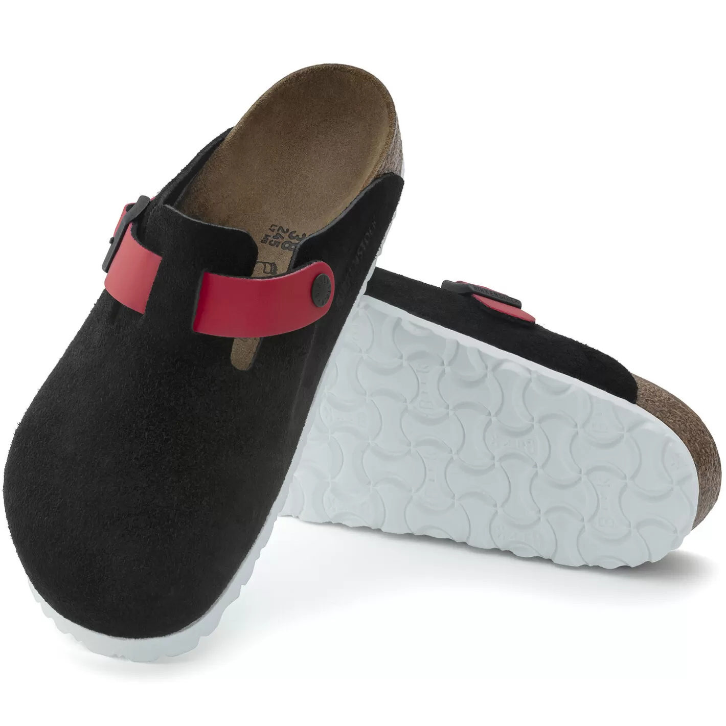 Flash Sale Birkenstock Boston Black / Active Red