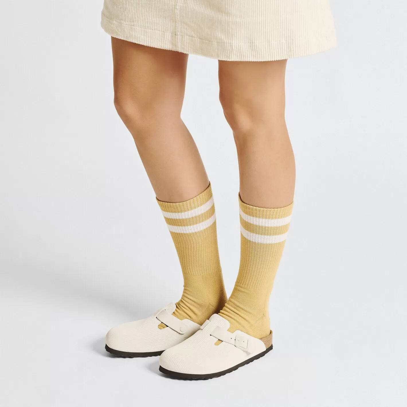 Flash Sale Birkenstock Boston Corduroy Antique White