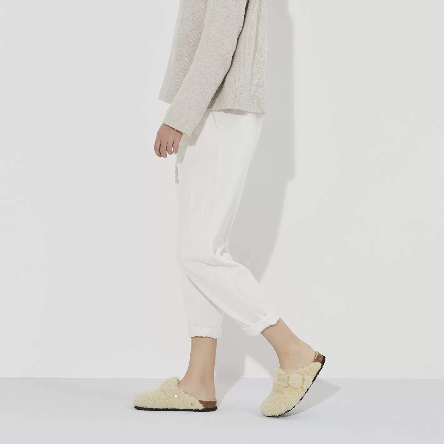 Sale Birkenstock Boston Big Buckle Eggshell
