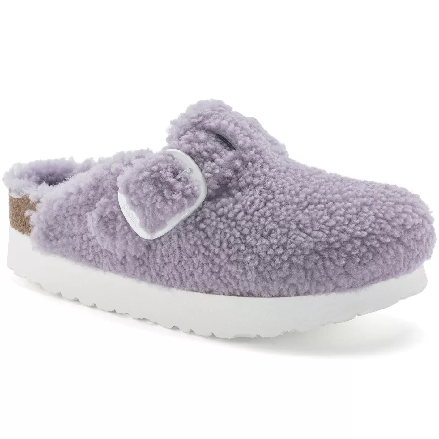 Fashion Birkenstock Boston Big Buckle Platform Purple Fog