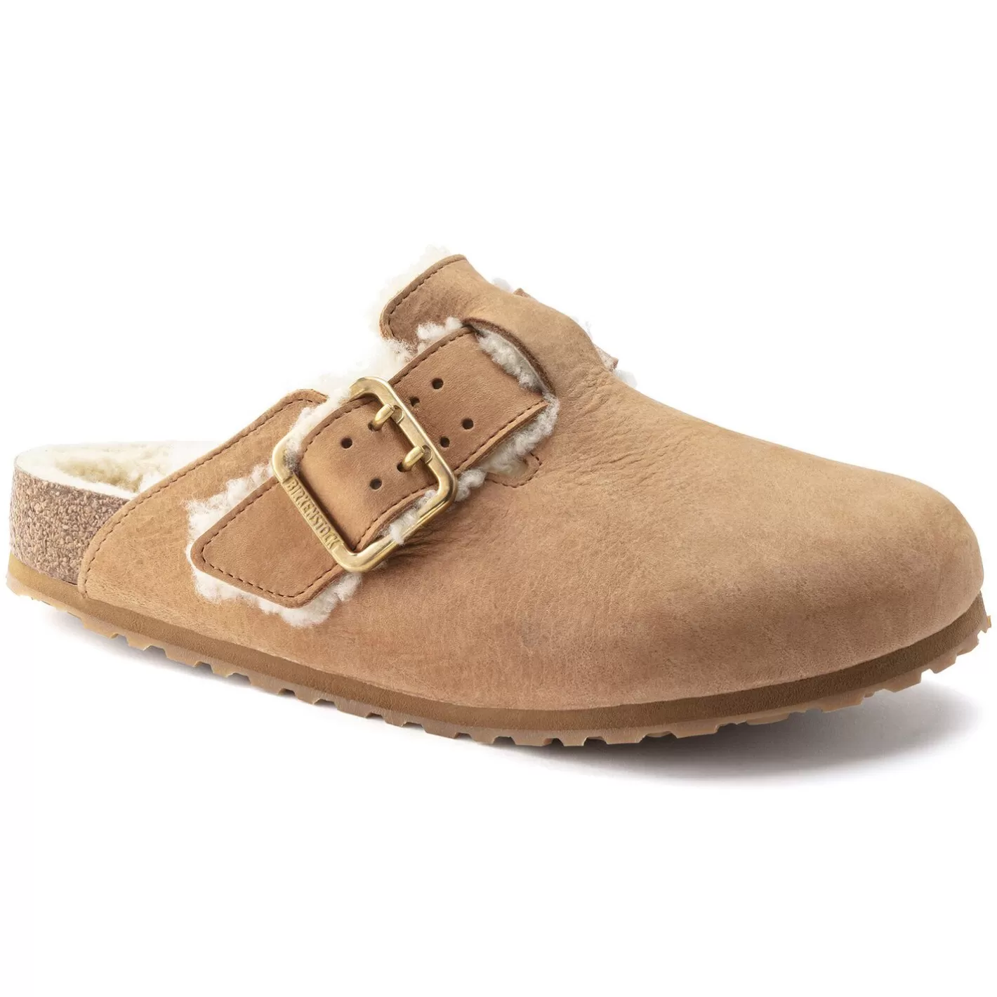 Shop Birkenstock Boston Bold Shearling Cognac