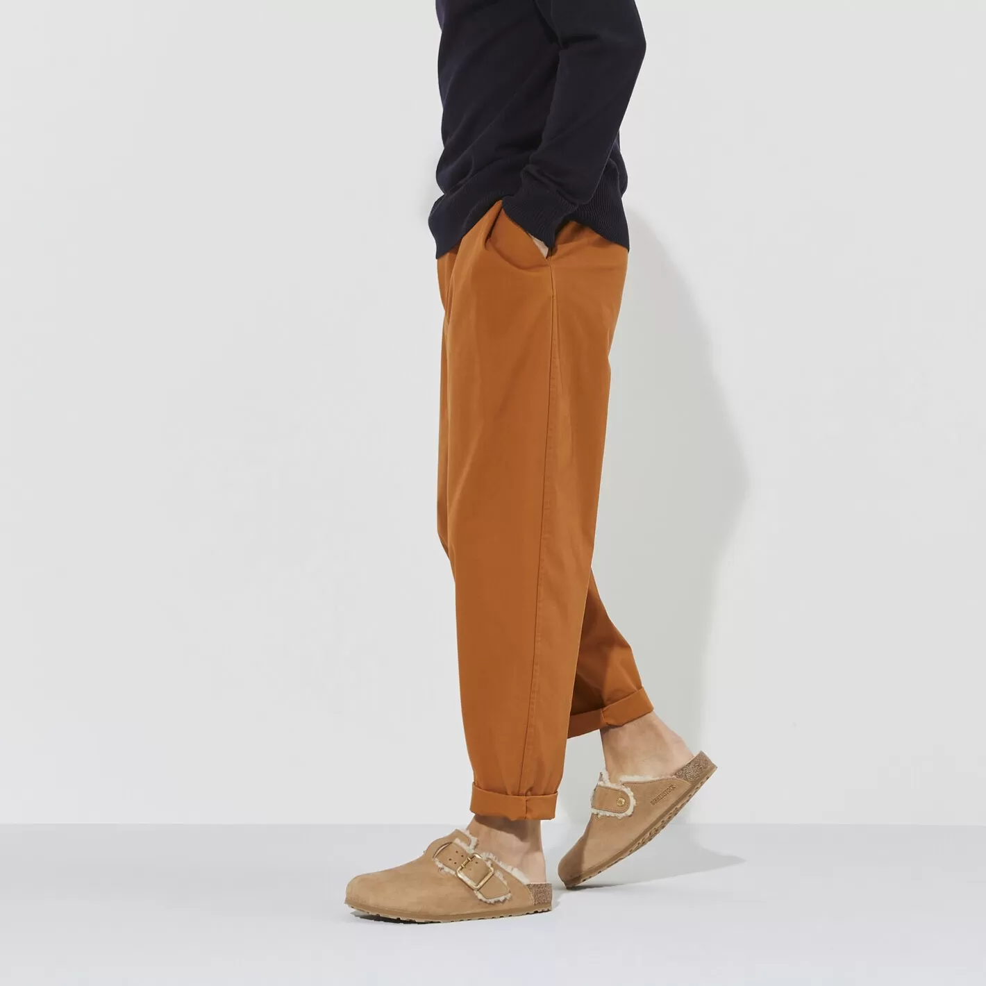 Shop Birkenstock Boston Bold Shearling Cognac