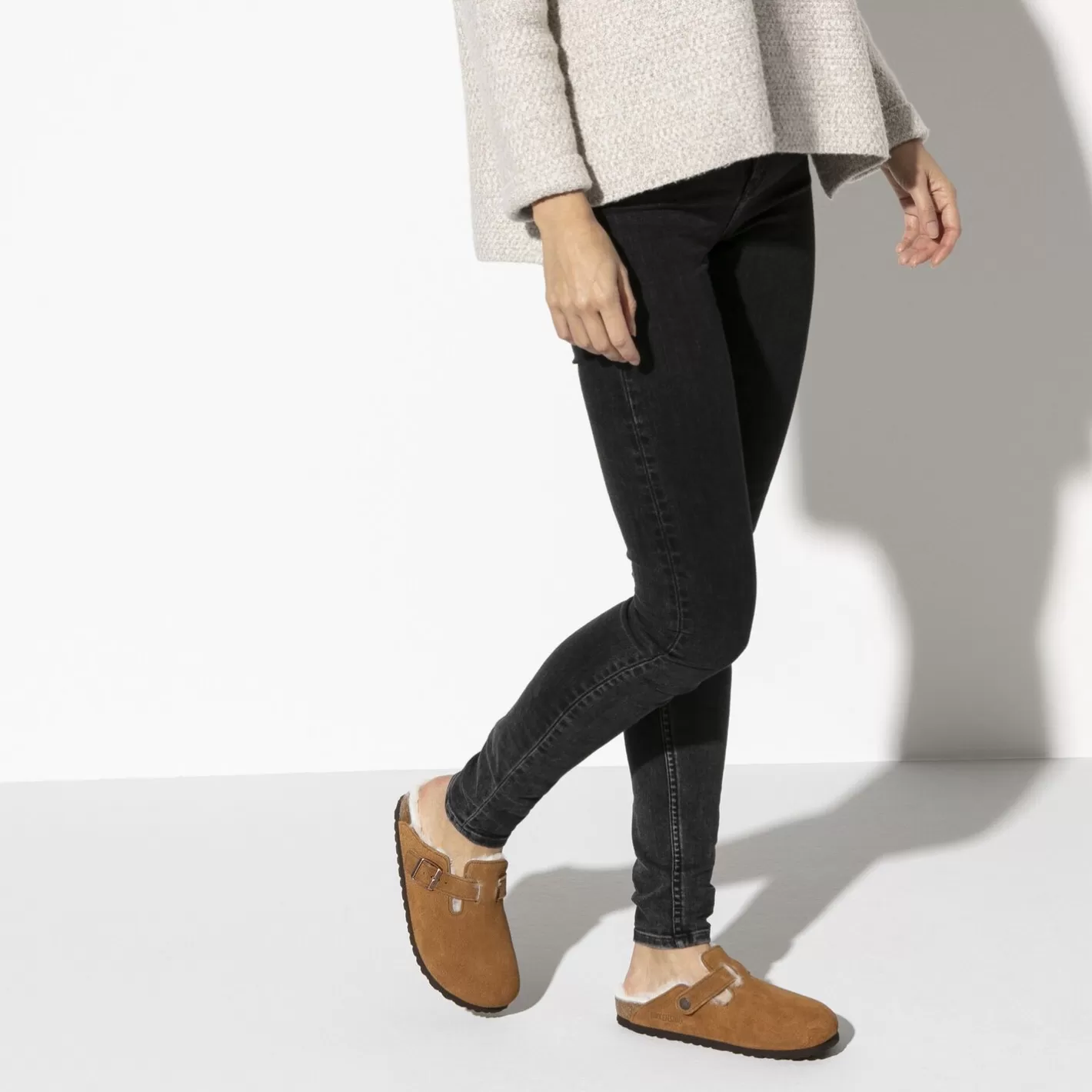 New Birkenstock Boston Shearling Mink