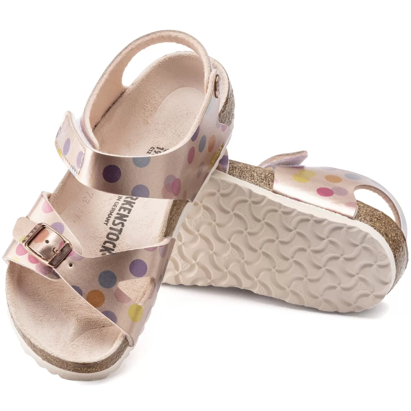 Hot Birkenstock Colorado Kids Electric Metallic Dots Copper