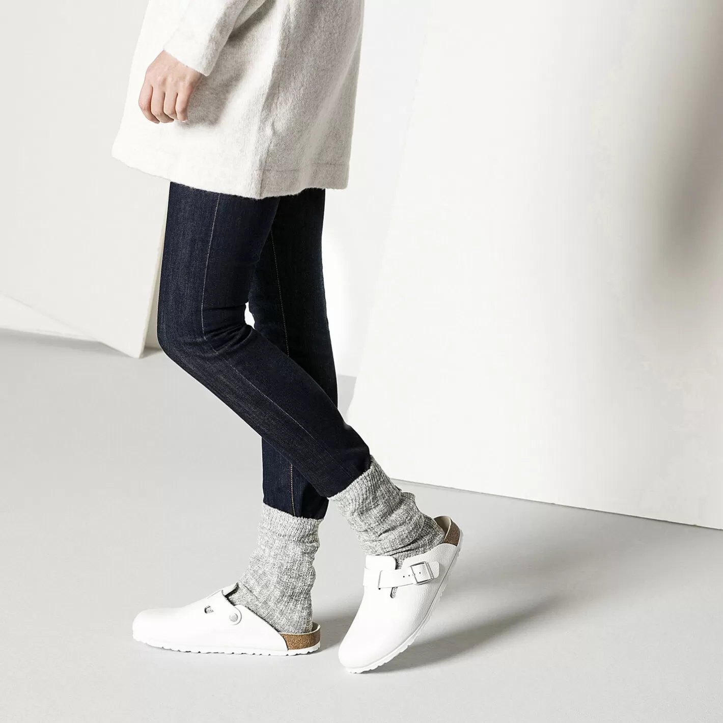 Store Birkenstock Cotton Slub Women Gray/White