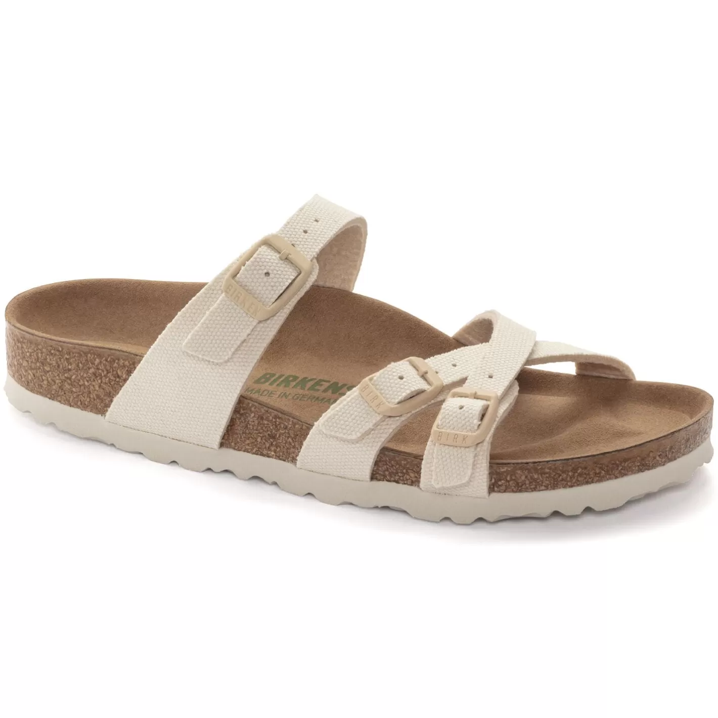 Shop Birkenstock Franca Vegan Canvas Eggshell