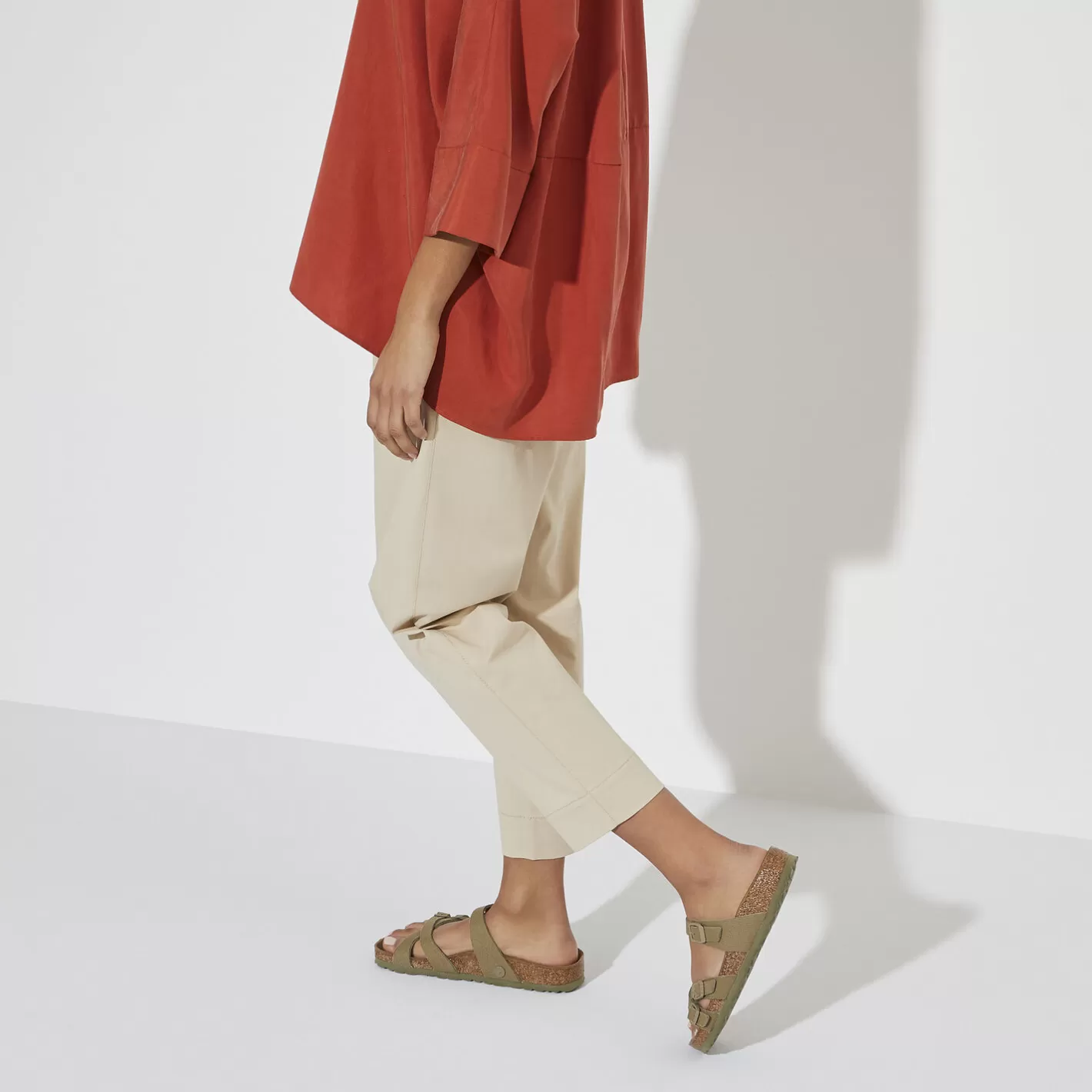 Shop Birkenstock Franca Vegan Faded Khaki