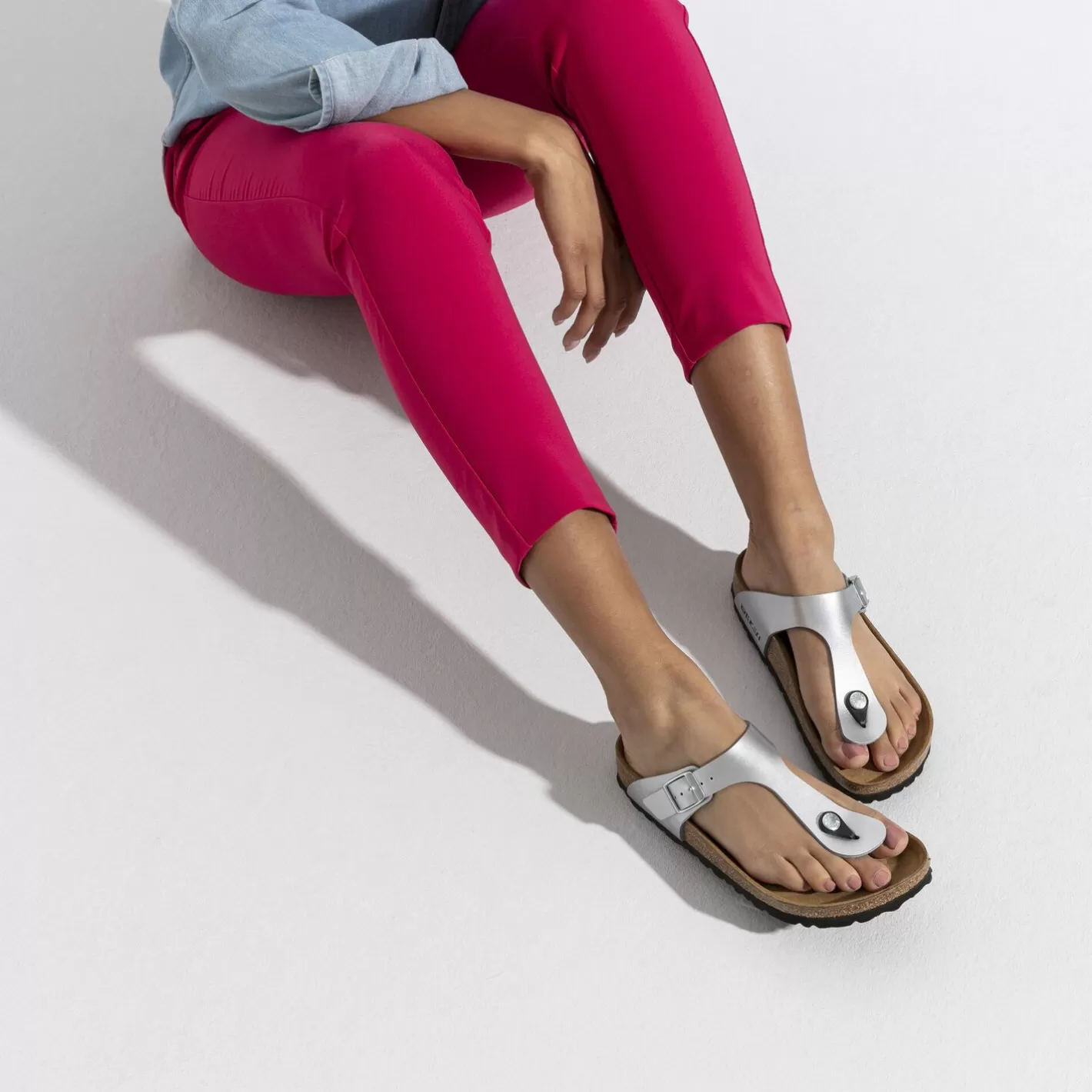 Cheap Birkenstock Gizeh Silver