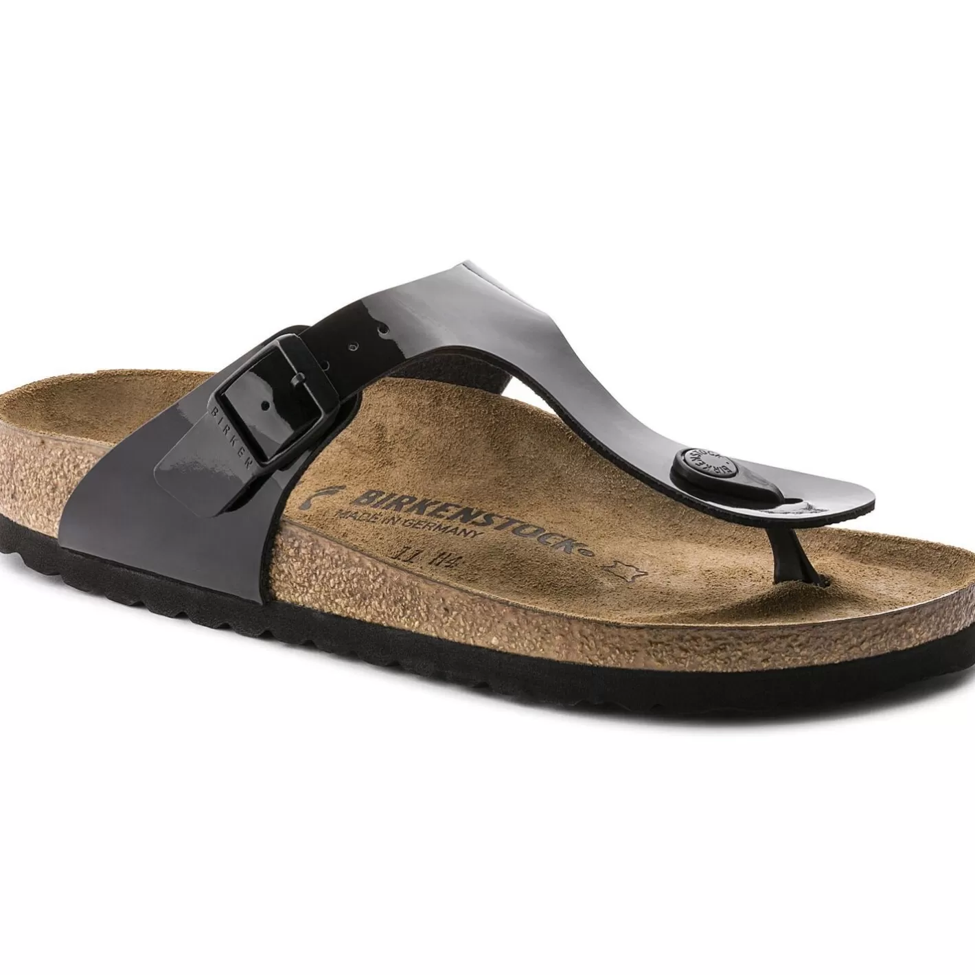New Birkenstock Gizeh Black Patent