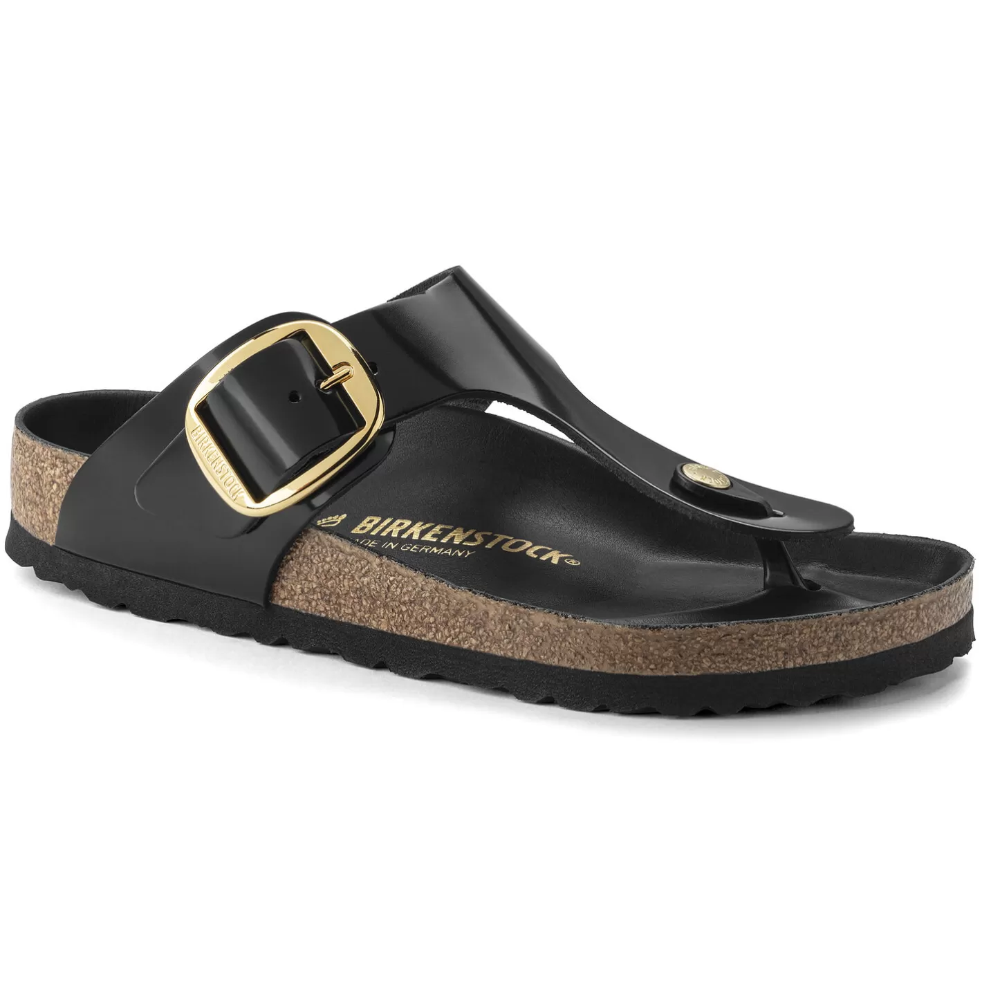 Cheap Birkenstock Gizeh Big Buckle High Shine Black