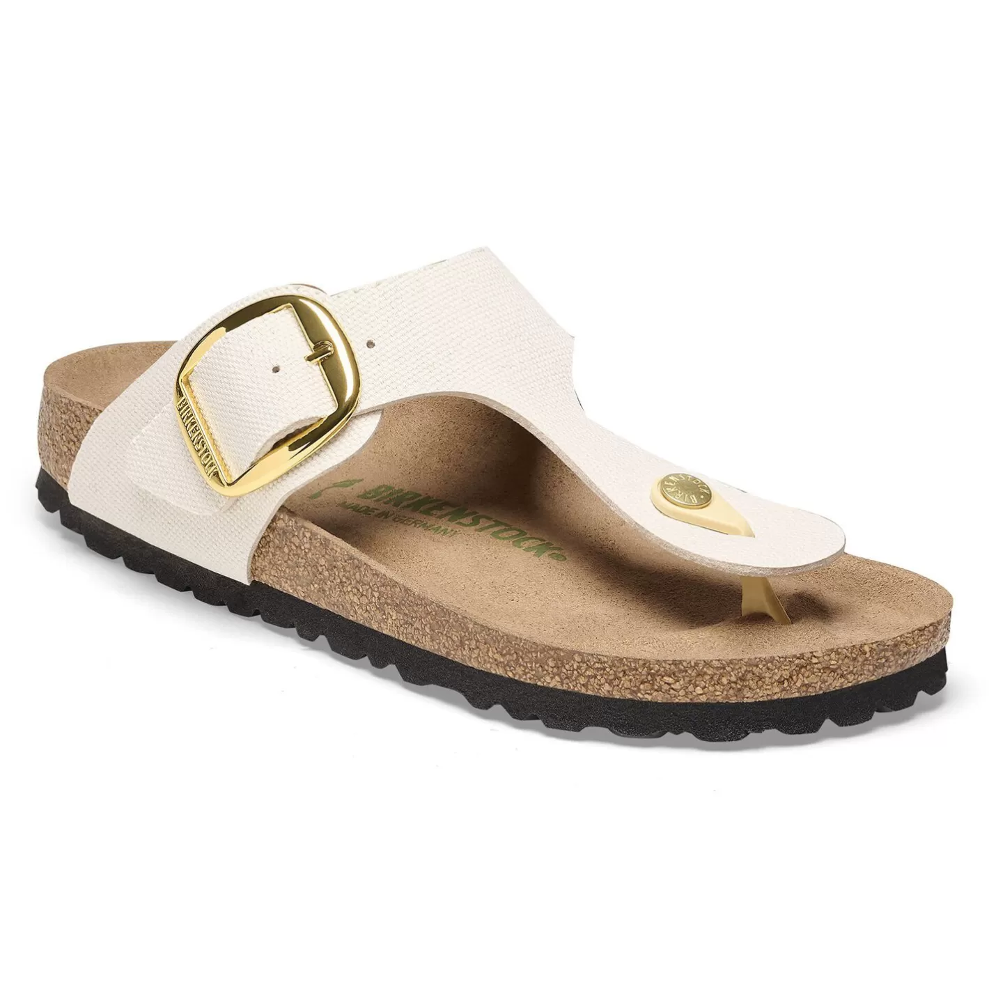 Hot Birkenstock Gizeh Big Buckle Rivet Logo Canvas Eggshell