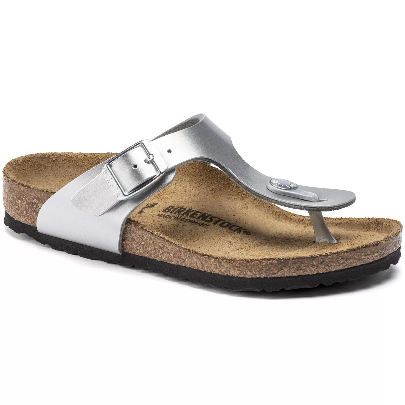 Fashion Birkenstock Gizeh Kids Electric Metallic Silver