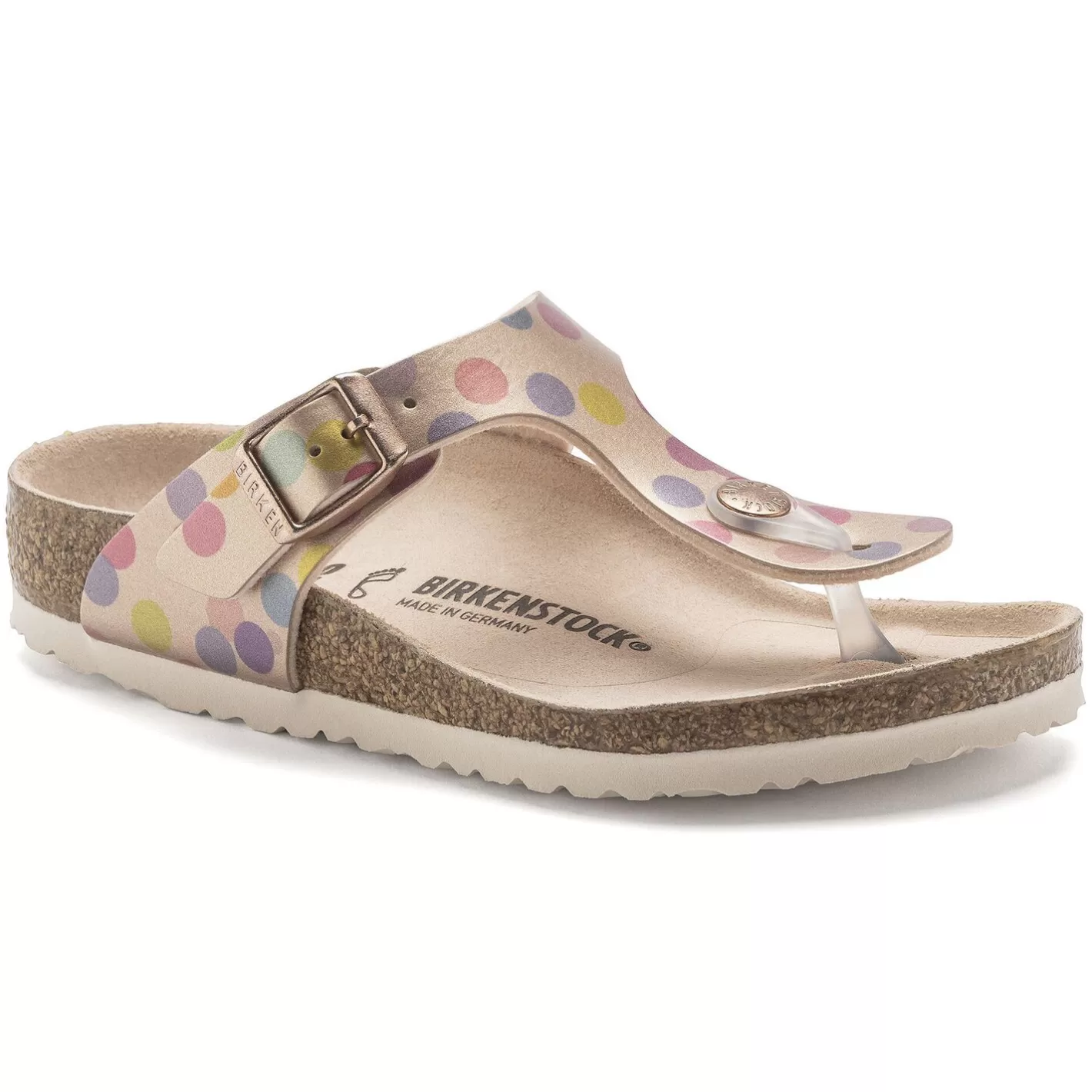 Store Birkenstock Gizeh Kids Bs Electric Metallic Dots Copper