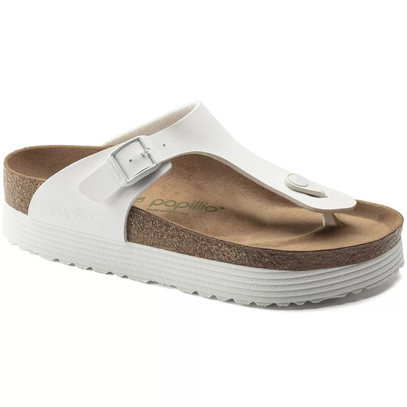 Outlet Birkenstock Gizeh Platform Vegan White