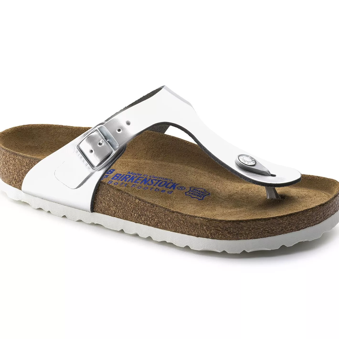 Flash Sale Birkenstock Gizeh Soft Footbed Metallic Silver
