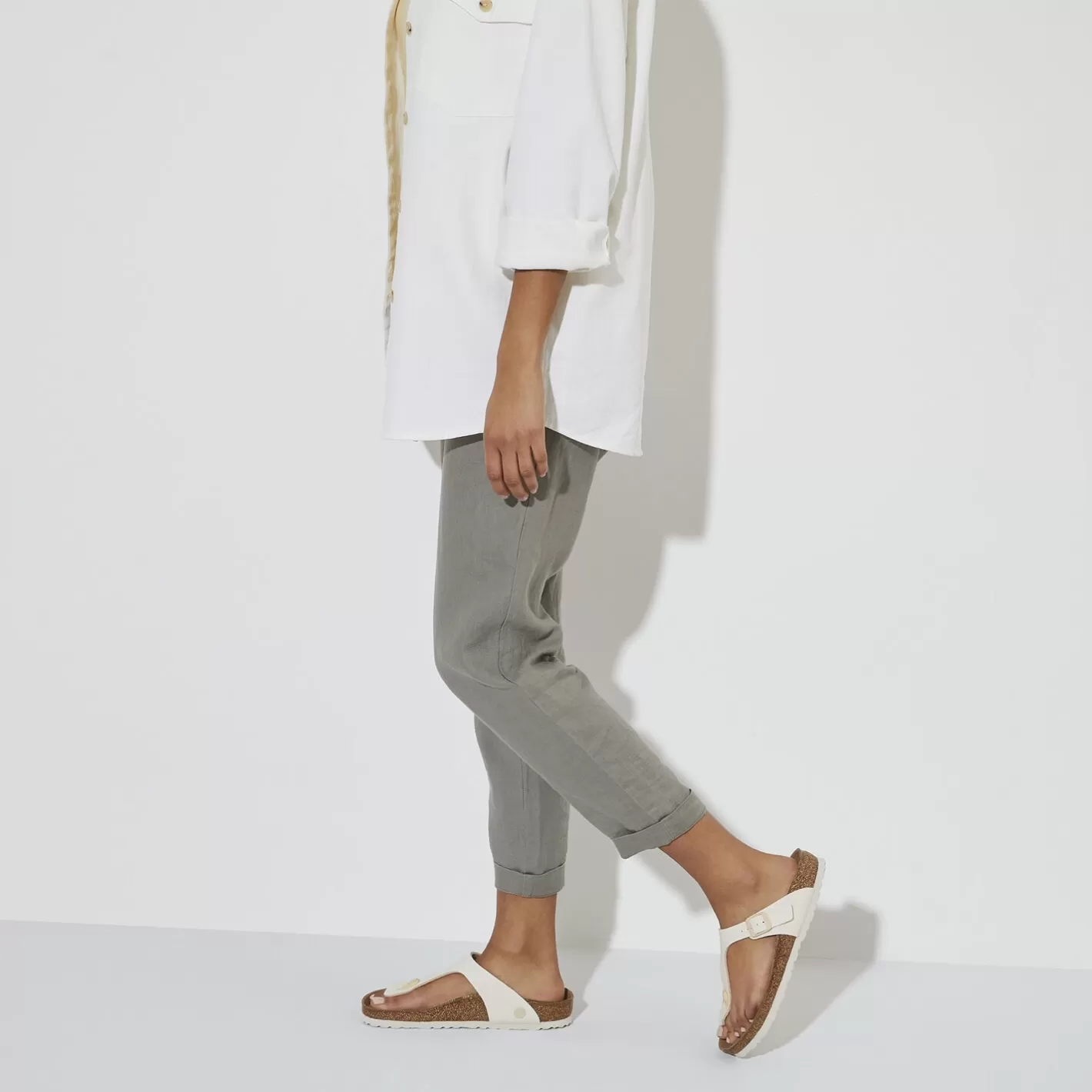 Flash Sale Birkenstock Gizeh Vegan Canvas Eggshell