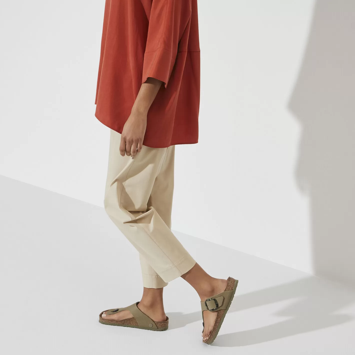 Online Birkenstock Gizeh Vegan Big Buckle Faded Khaki