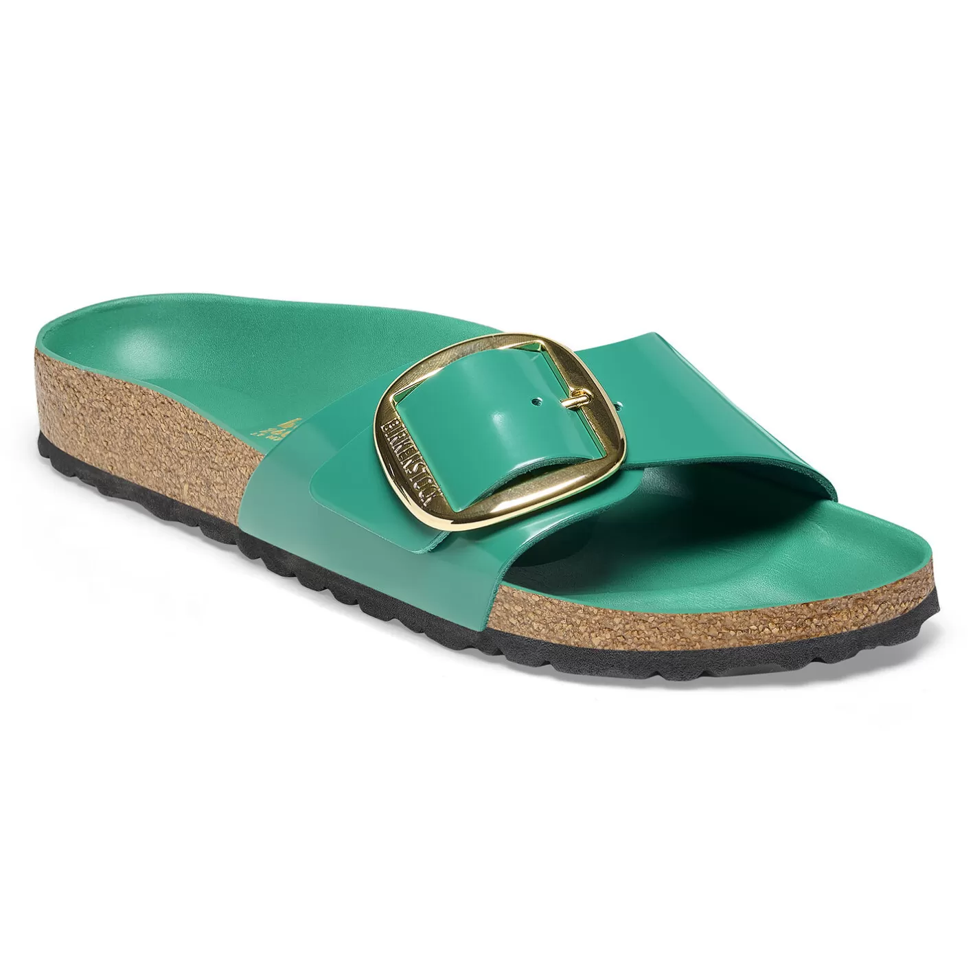 Cheap Birkenstock Madrid Big Buckle High-Shine Digital Green
