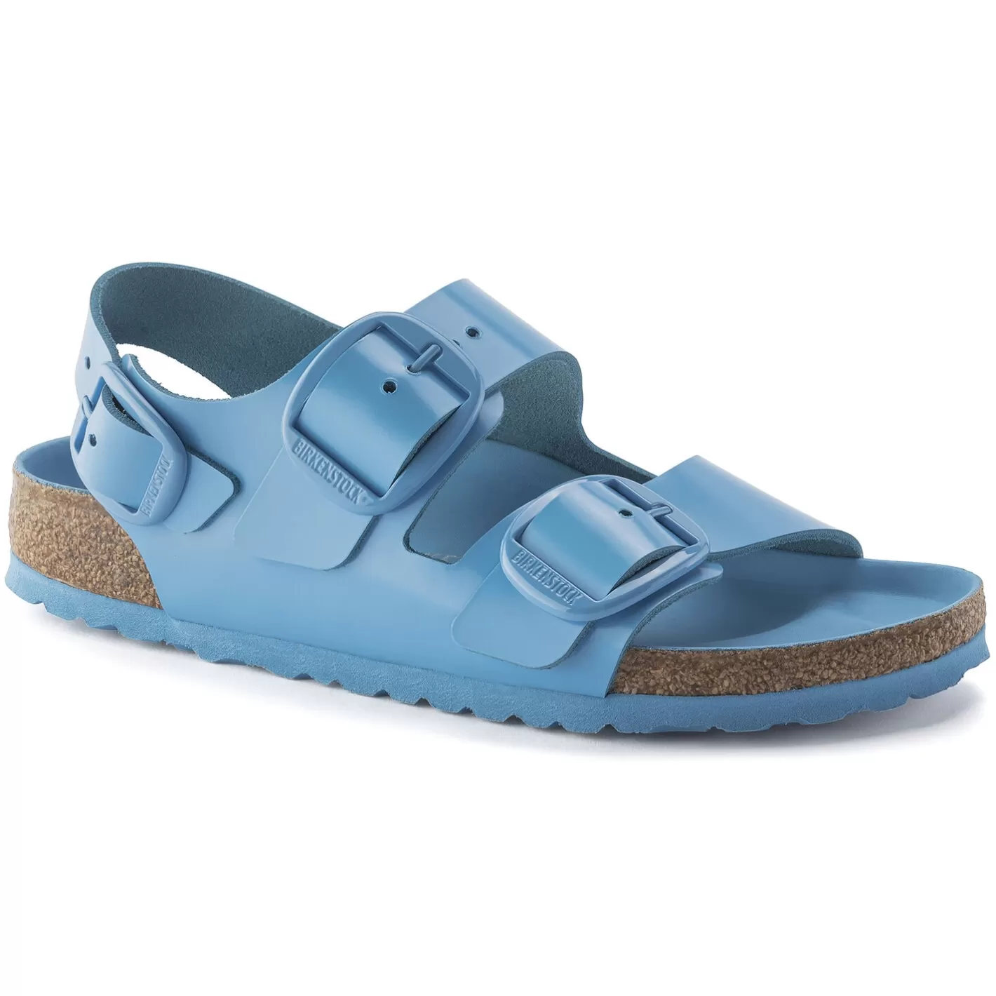 Clearance Birkenstock Milano Big Buckle High Shine Sky Blue