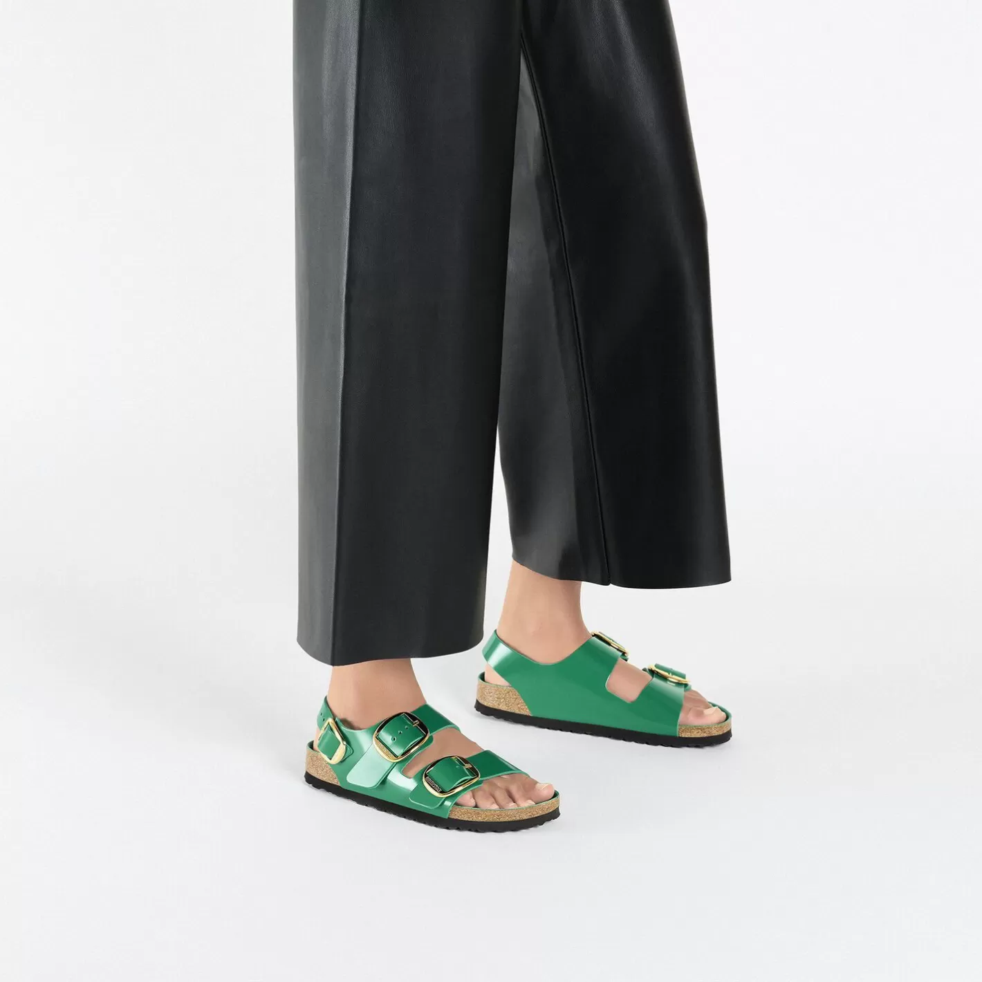 Flash Sale Birkenstock Milano Big Buckle High-Shine Digital Green