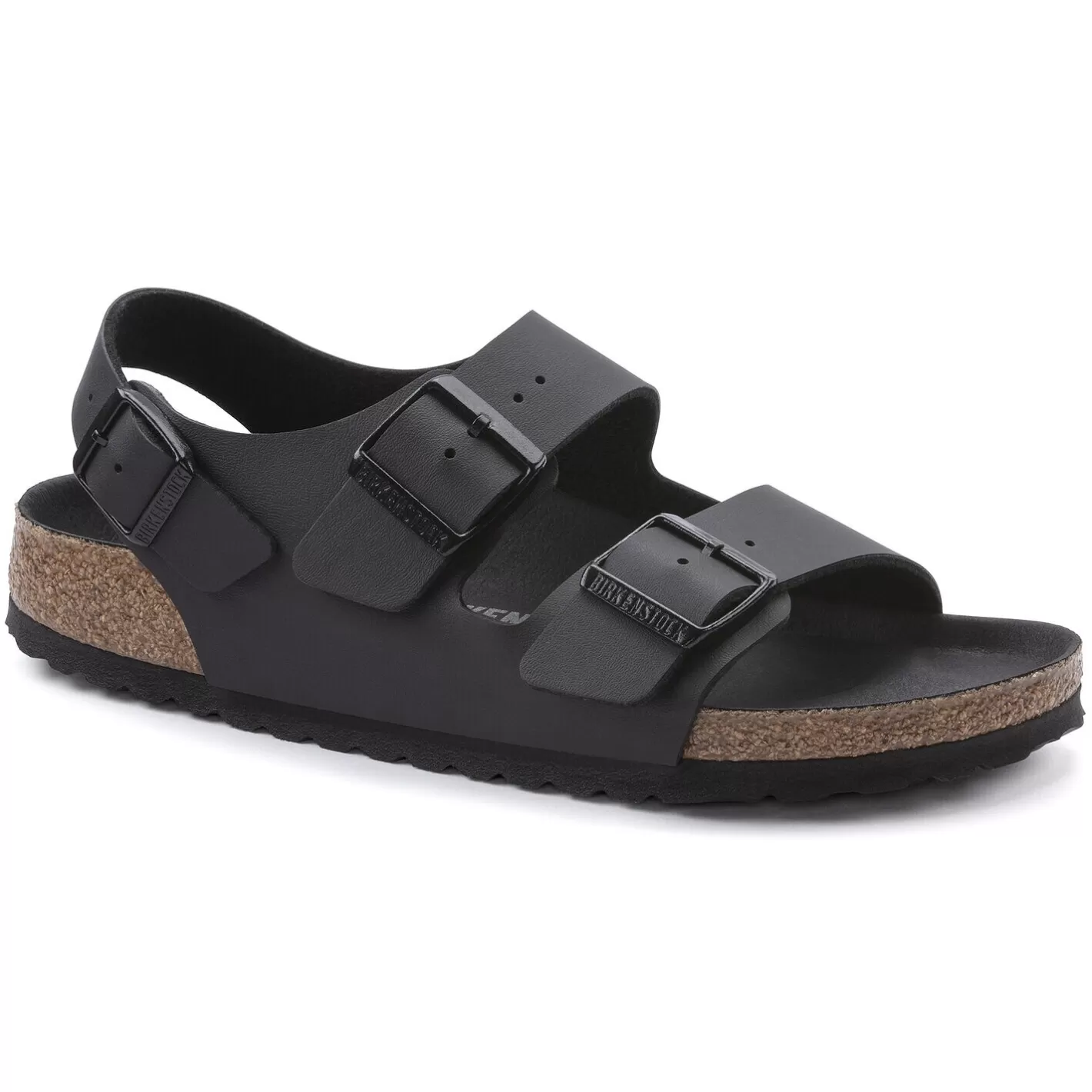 Shop Birkenstock Milano Bs Triples Black