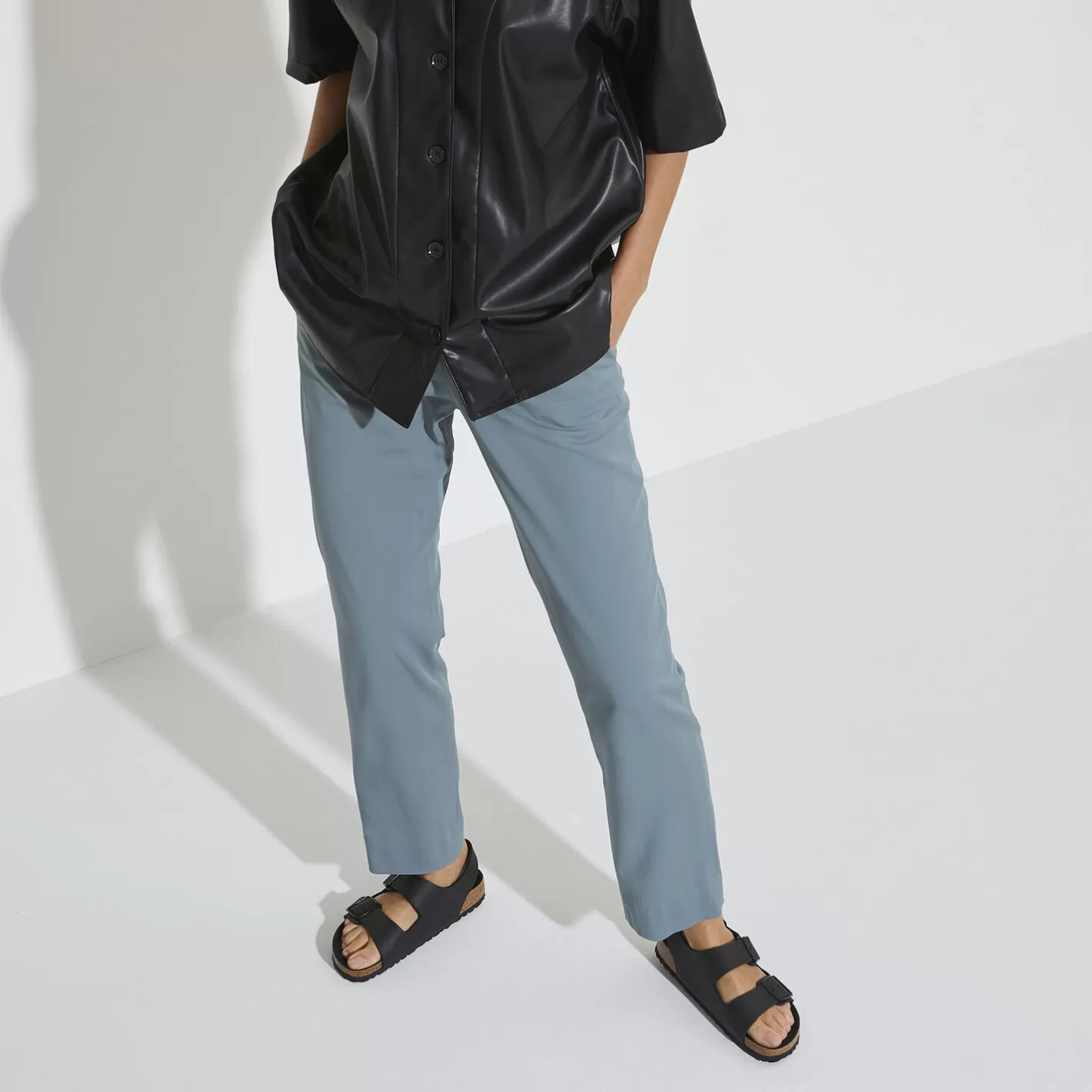 Shop Birkenstock Milano Bs Triples Black