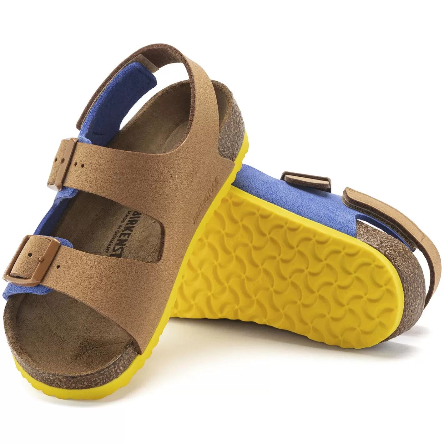 Sale Birkenstock Milano Hl Kids Caramel/Ultra Blue