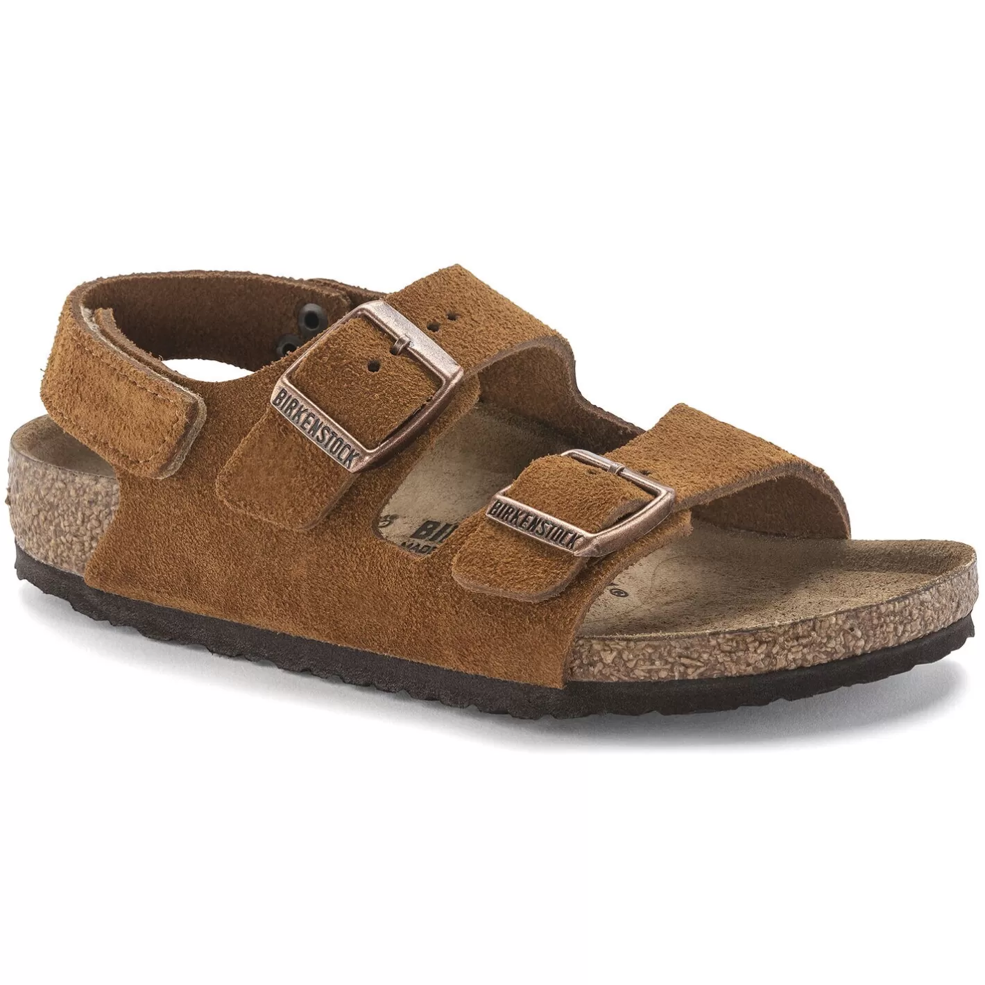 Shop Birkenstock Milano Hl Suede Kids Mink
