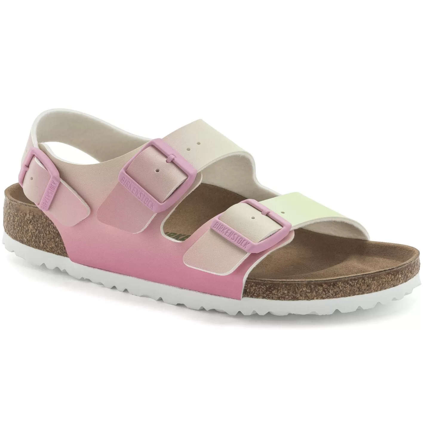 Cheap Birkenstock Milano Vegan Candy Pink/Faded Lime