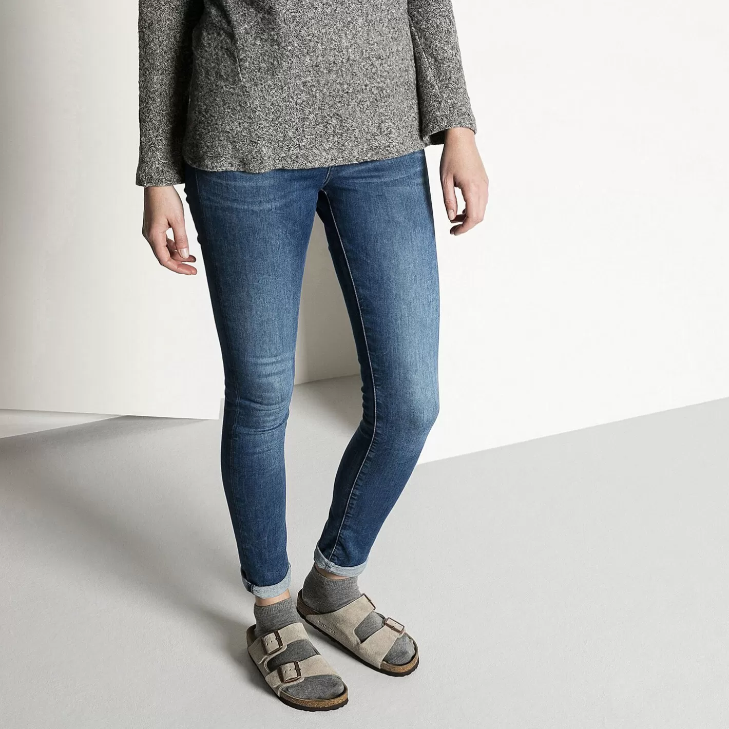 Discount Birkenstock 2 Pack Cotton Sole Sneaker Gray Melange