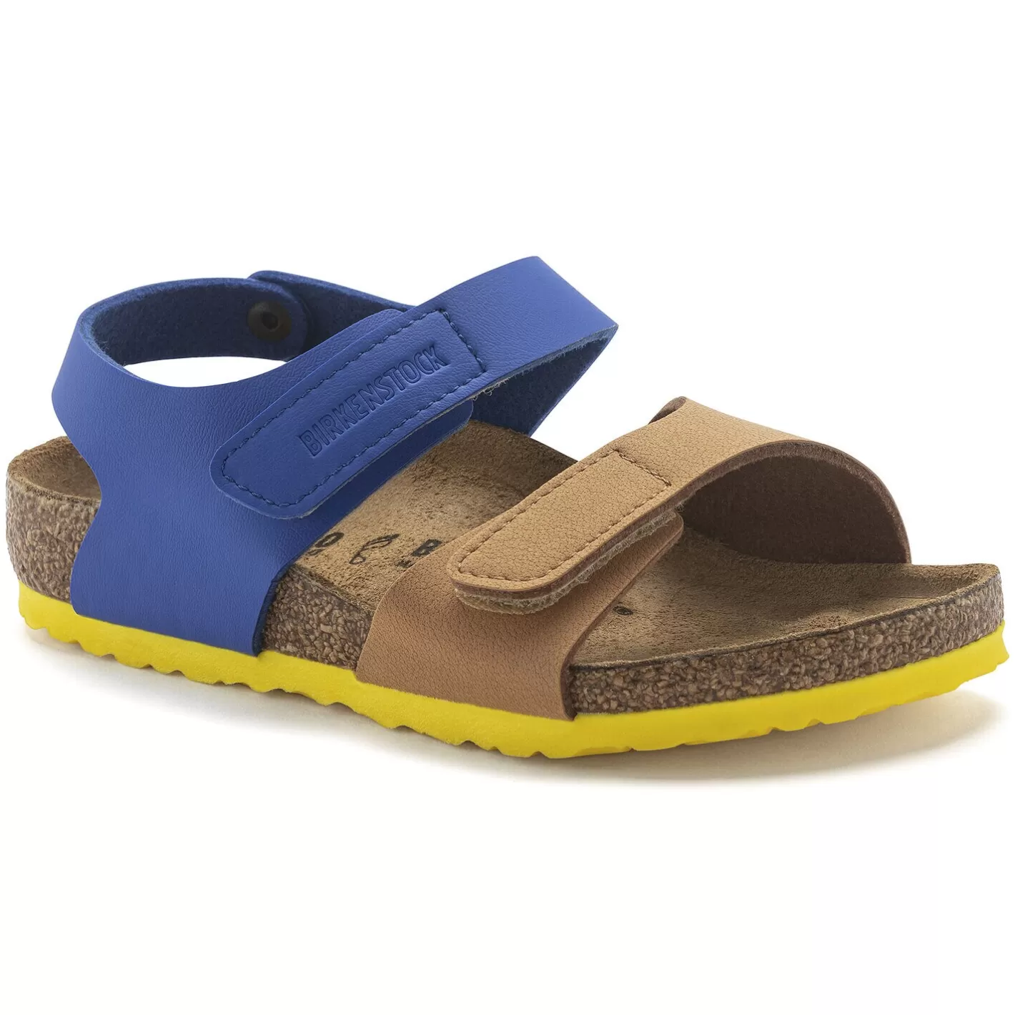 Cheap Birkenstock Palu Kids Logo Bs Caramel/Ultra Blue