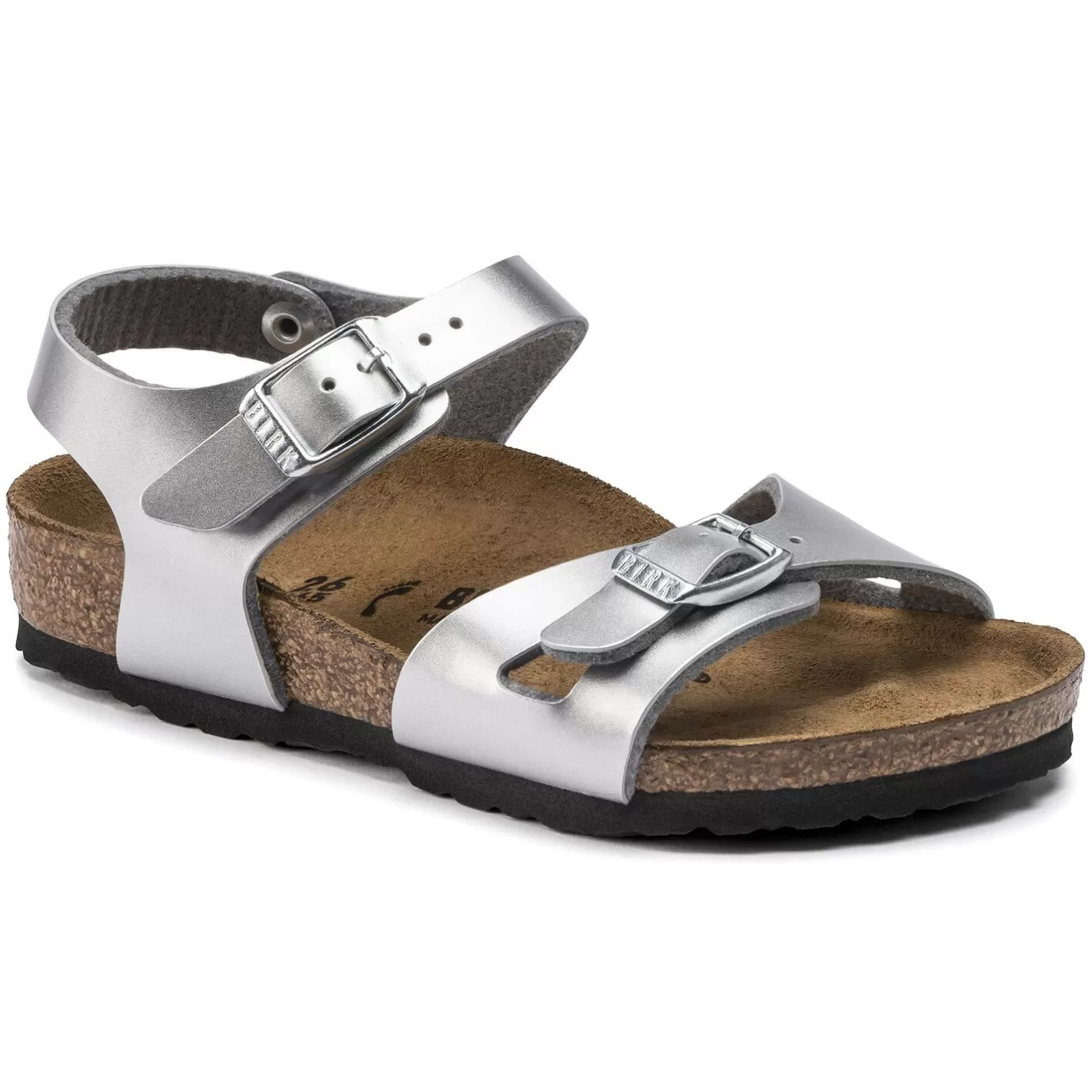 Hot Birkenstock Rio Kids Electric Metallic Silver