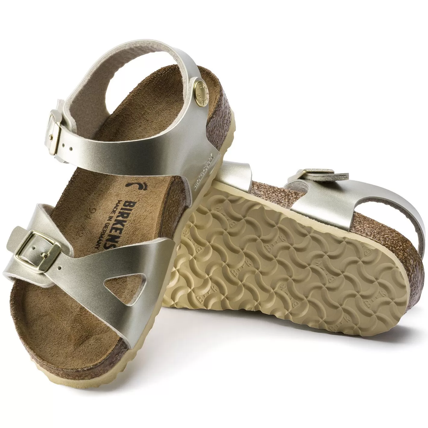 Best Birkenstock Rio Kids Electric Metallic Gold